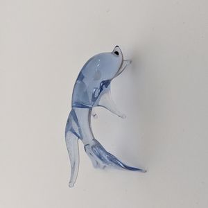 Hand blown glass dolphin
